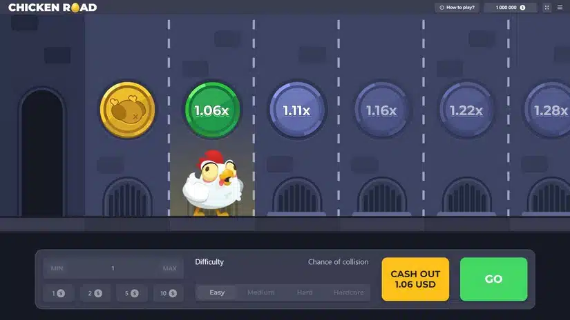 Anleitung zum Spielen von Chicken Road