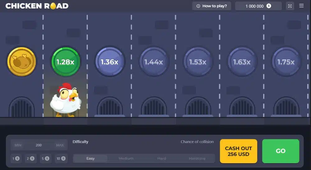 Funktionsprinzip des Spiels Chicken Road